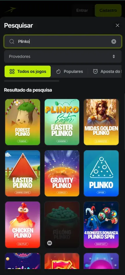 Resultado do Pesquisar da Jetton para Plinko com muitas capas de estúdios diferentes